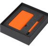Подарочный набор c пластиковой ручкой, повербанком С2, 10000 mAh, оранжевый Подарочный набор c пластиковой ручкой, повербанком С2, 10000 mAh, оранжевый