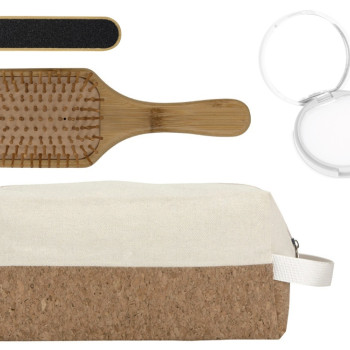 Подарочный набор с пилкой, бальзамом и расческой, белый