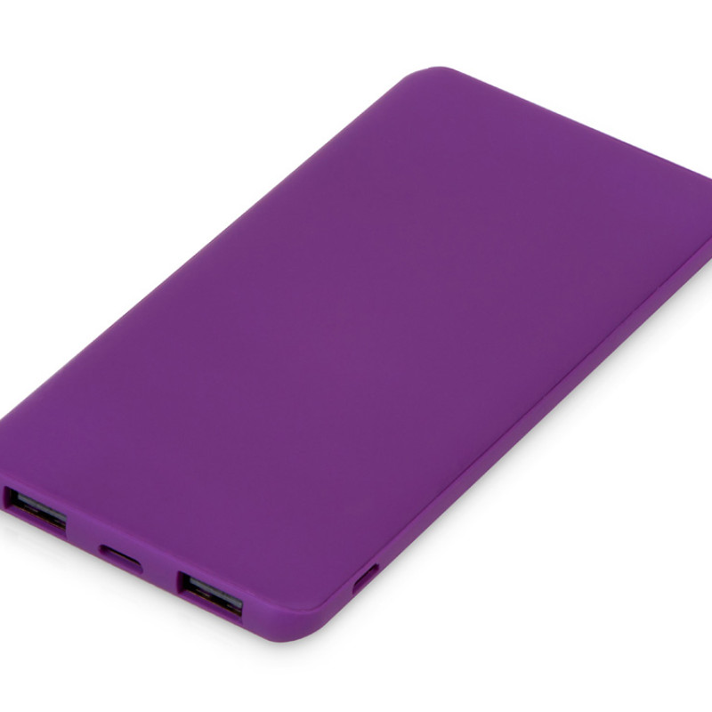 Подарочный набор c блокнотом С2, ручкой и повербанком 5000 mAh, фиолетовый