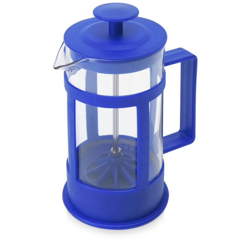 Подарочный набор с чаем, кружкой и френч-прессом "Чаепитие", синий