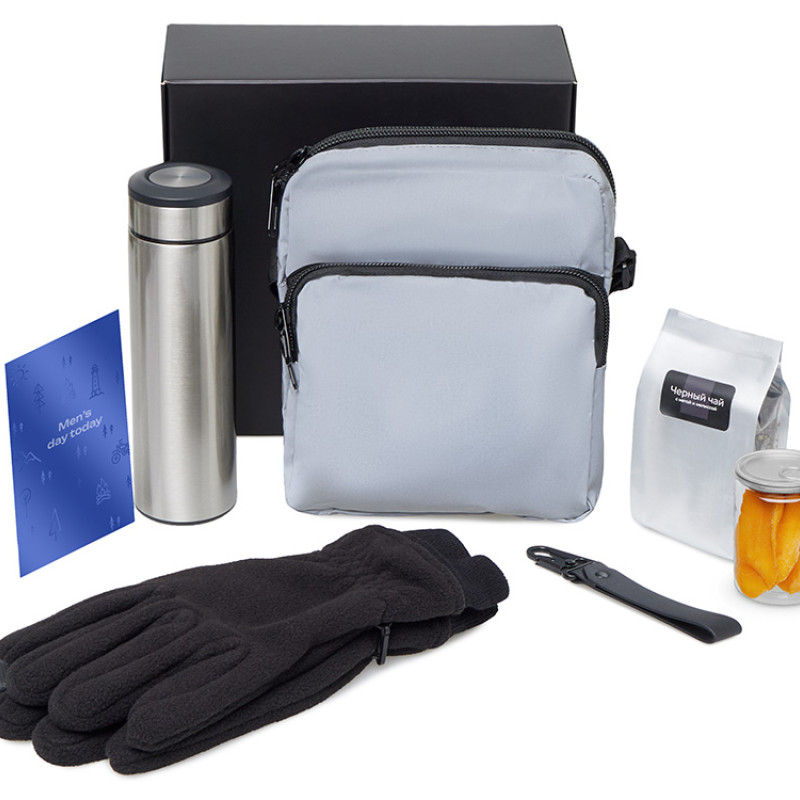 Подарочный набор «Re:m. Step» с термосом, перчатками и сумкой Подарочный набор «Re:m. Step» с термосом, перчатками и сумкой