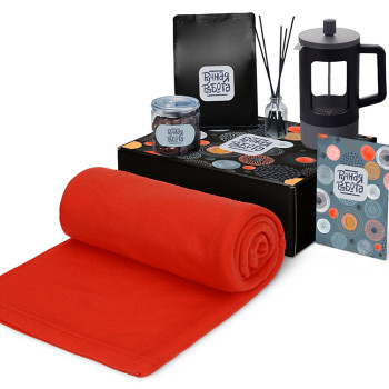 Подарочный набор «Re:y. Vive» с пледом, френч-прессом и кофе