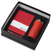 Подарочный набор с блокнотом С1, металлической ручкой и термокружкой, красный