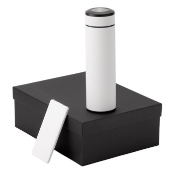 Подарочный набор с термосом и повербанком С1, белый