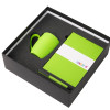 Подарочный набор c блокнотом C2, ручкой и кружкой, зеленое яблоко