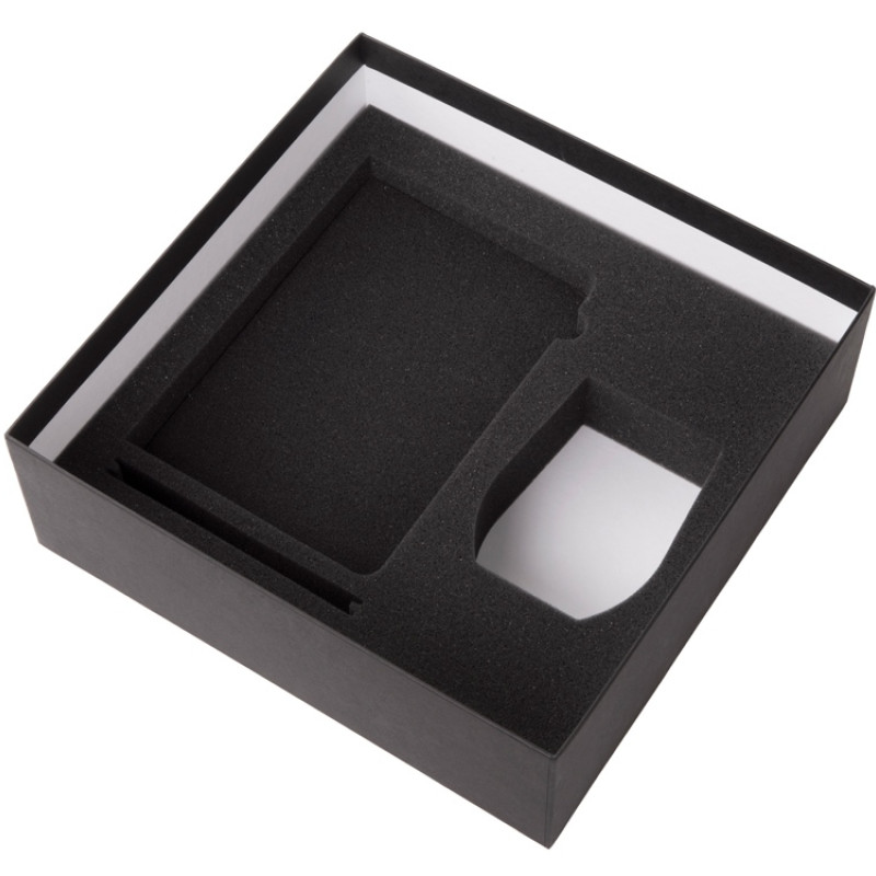 Подарочный набор c блокнотом C1, ручкой и термокружкой, темно-синий