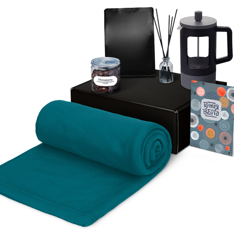 Подарочный набор «Re:y. Vive» с пледом, френч-прессом и кофе