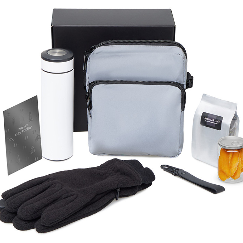 Подарочный набор «Re:m. Step» с термосом, перчатками и сумкой Подарочный набор «Re:m. Step» с термосом, перчатками и сумкой