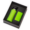 Подарочный набор с бутылкой для воды и повербанком С2, 10000 mAh, зеленое яблоко