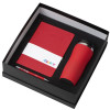 Подарочный набор с блокнотом С3, металлической ручкой и термокружкой, красный