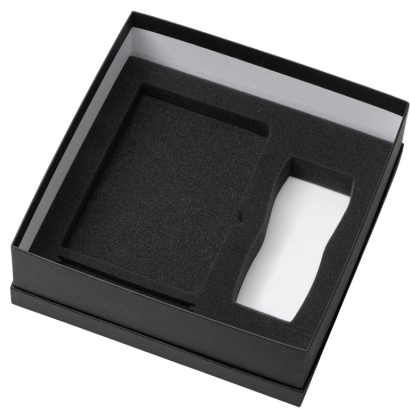 Подарочный набор с блокнотом С1, металлической ручкой и термокружкой, красный