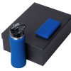 Подарочный набор с бутылкой для воды и повербанком С2, 10000 mAh, синий Подарочный набор с бутылкой для воды и повербанком С2, 10000 mAh, синий