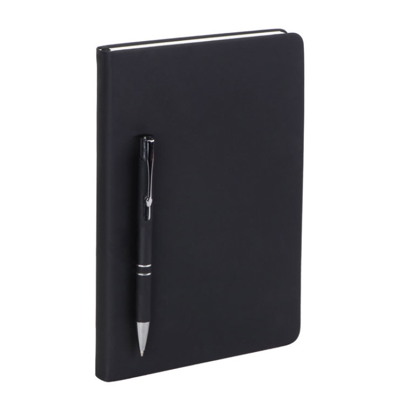 Подарочный набор с блокнотом С3, металлической ручкой и кружкой, черный