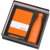 Подарочный набор c блокнотом C2, ручкой и термобутылкой, оранжевый