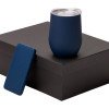 Подарочный набор с термокружкой и повербанком С2, 10000 mAh, темно-синий