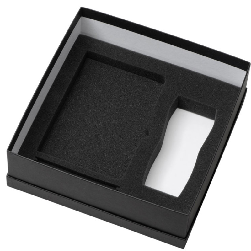 Подарочный набор с блокнотом С2, металлической ручкой и термокружкой, красный