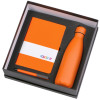 Подарочный набор c блокнотом C3, ручкой и термобутылкой, оранжевый