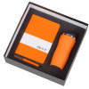 Подарочный набор c блокнотом С3, ручкой и термокружкой Mony Steel, оранжевый