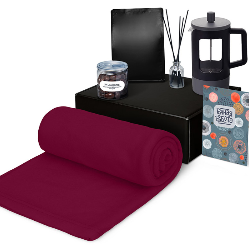 Подарочный набор «Re:y. Vive» с пледом, френч-прессом и кофе