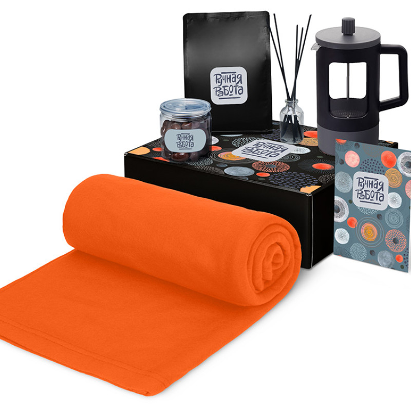 Подарочный набор «Re:y. Vive» с пледом, френч-прессом и кофе