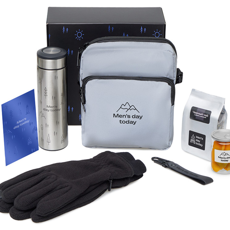 Подарочный набор «Re:m. Step» с термосом, перчатками и сумкой Подарочный набор «Re:m. Step» с термосом, перчатками и сумкой