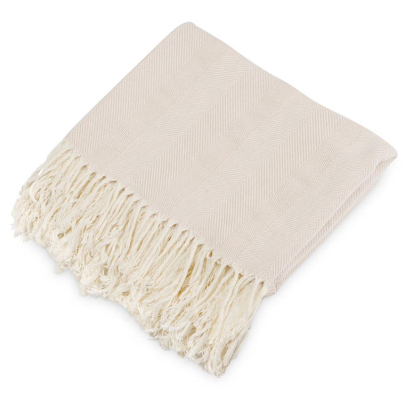 Подарочный набор с пледом, свечой и диффузором, бежевый