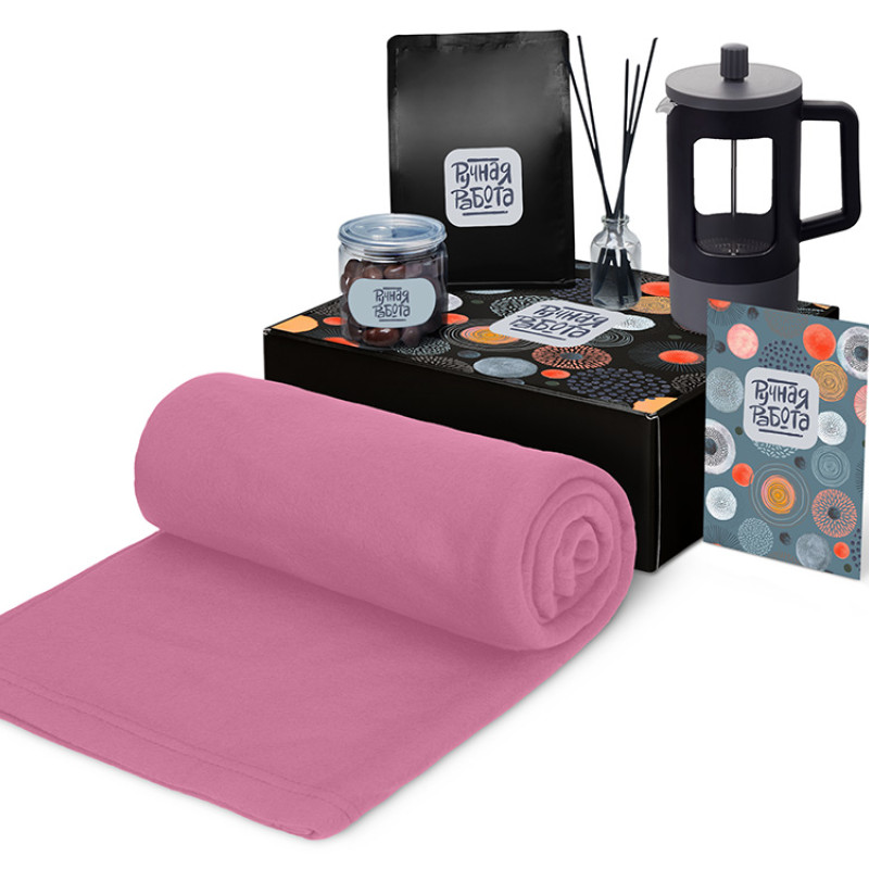 Подарочный набор «Re:y. Vive» с пледом, френч-прессом и кофе