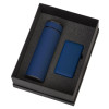 Подарочный набор с термосом и повербанком С1, темно-синий