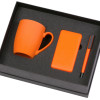 Подарочный набор c кружкой, пластиковой ручкой и повербанком С1, 5000 mAh, оранжевый