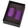 Подарочный набор с термокружкой и повербанком С1, 5000 mAh, фиолетовый