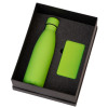 Подарочный набор с термобутылкой и повербанком С2, зеленое яблоко