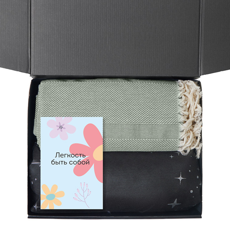 Подарочный набор «Re:f. Shelter»  с пледом, зеркалом, свечой и диффузором