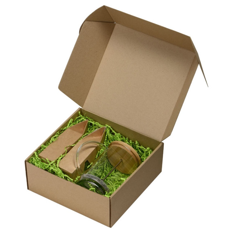 Подарочный набор с чаем и френч-прессом "Чайная композиция"