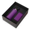 Подарочный набор с бутылкой для воды и повербанком С1, 5000 mAh, фиолетовый Подарочный набор с бутылкой для воды и повербанком С1, 5000 mAh, фиолетовый