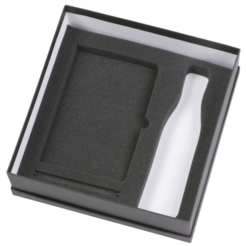 Подарочный набор c блокнотом C3, ручкой и термобутылкой, оранжевый