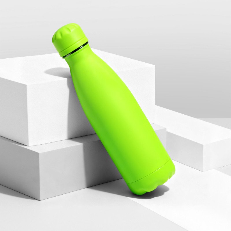 Подарочный набор с термобутылкой и повербанком С1, 5000 mAh, зеленое яблоко