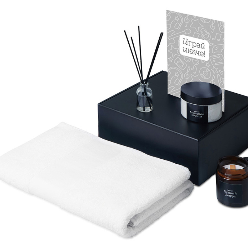 Подарочный набор «Re:y. Care» с полотенцем, солью для ванны и диффузором