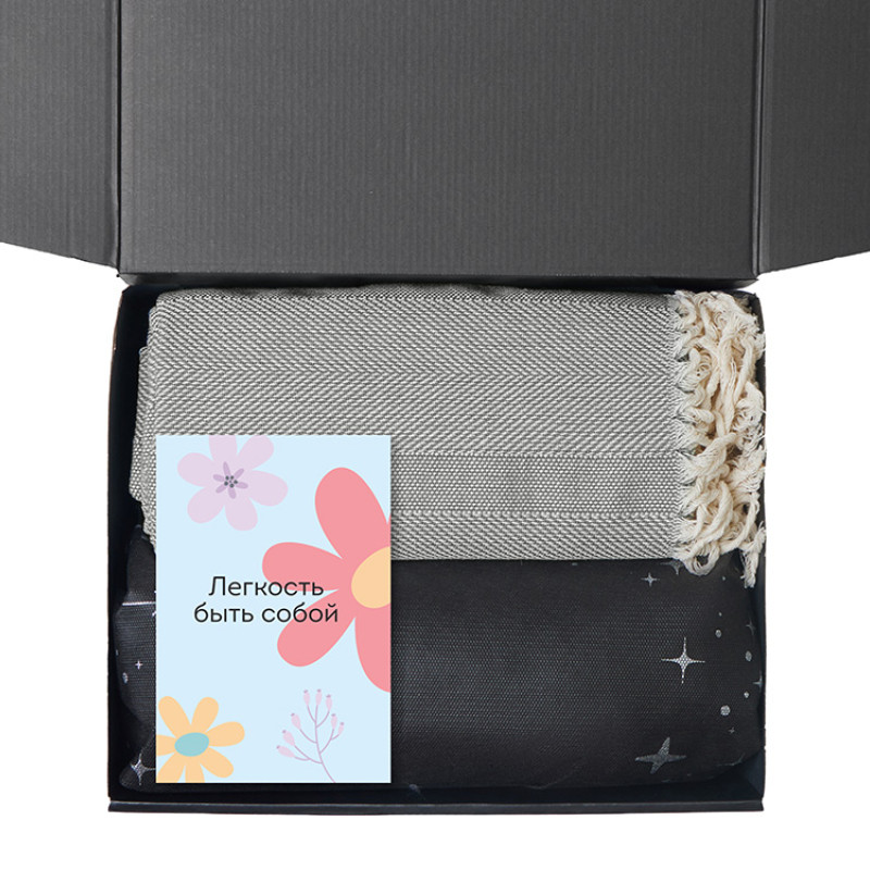 Подарочный набор «Re:f. Shelter»  с пледом, зеркалом, свечой и диффузором