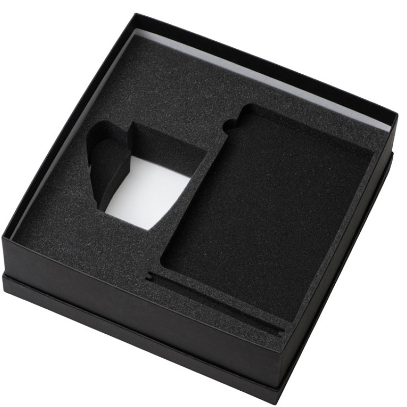 Подарочный набор с блокнотом С3, металлической ручкой и кружкой, черный