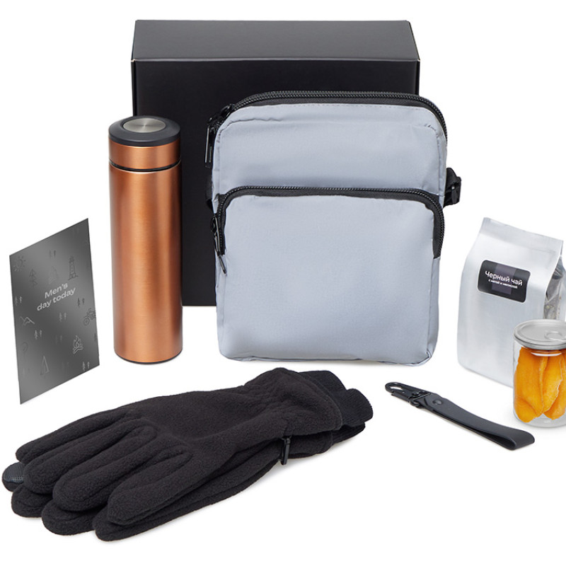Подарочный набор «Re:m. Step»  с термосом, перчатками и сумкой