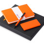 Подарочный набор c блокнотом С2, ручкой и повербанком 5000 mAh, оранжевый