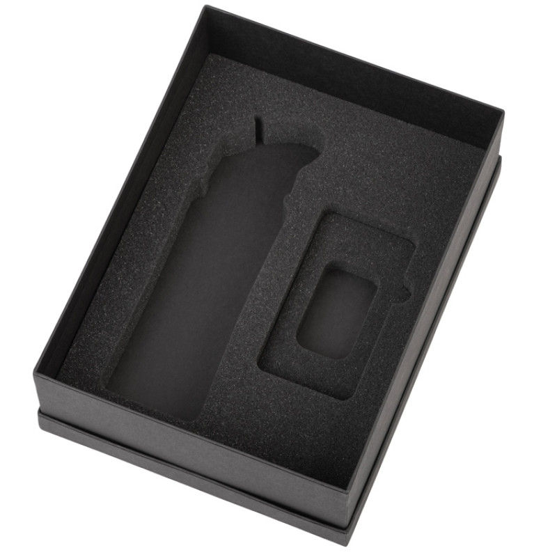 Подарочный набор с бутылкой для воды и повербанком С2, 10000 mAh, темно-синий