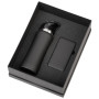 Подарочный набор с бутылкой для воды и повербанком С1, 5000 mAh, черный