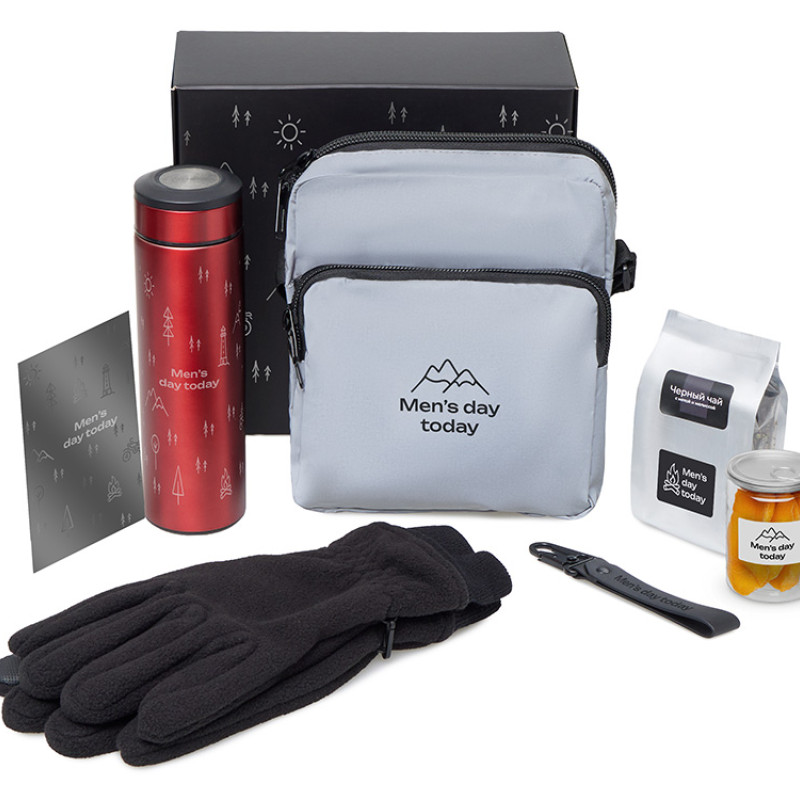 Подарочный набор «Re:m. Step»  с термосом, перчатками и сумкой