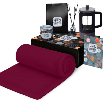 Подарочный набор «Re:y. Vive» с пледом, френч-прессом и кофе