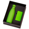 Подарочный набор с термобутылкой и повербанком С1, 5000 mAh, зеленое яблоко