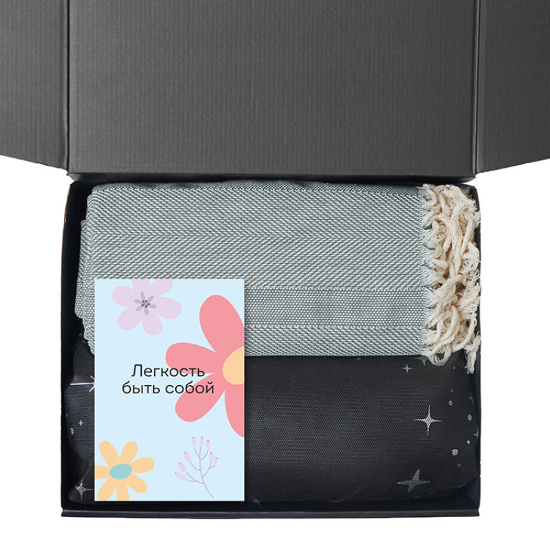 Подарочный набор «Re:f. Shelter»  с пледом, зеркалом, свечой и диффузором