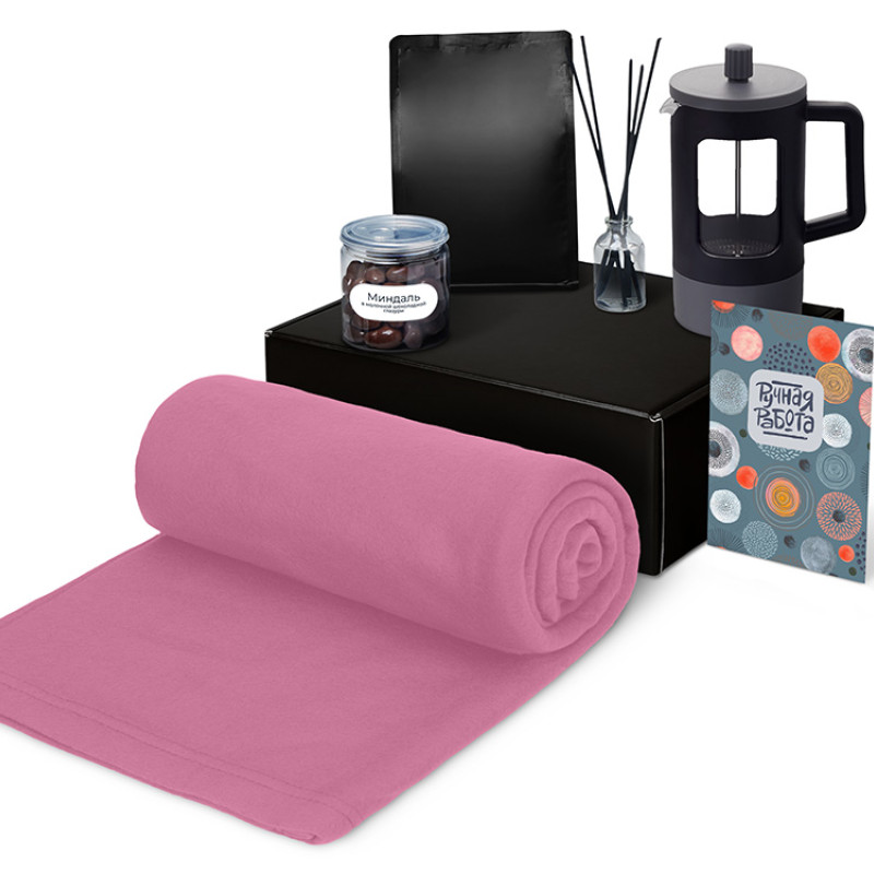 Подарочный набор «Re:y. Vive» с пледом, френч-прессом и кофе