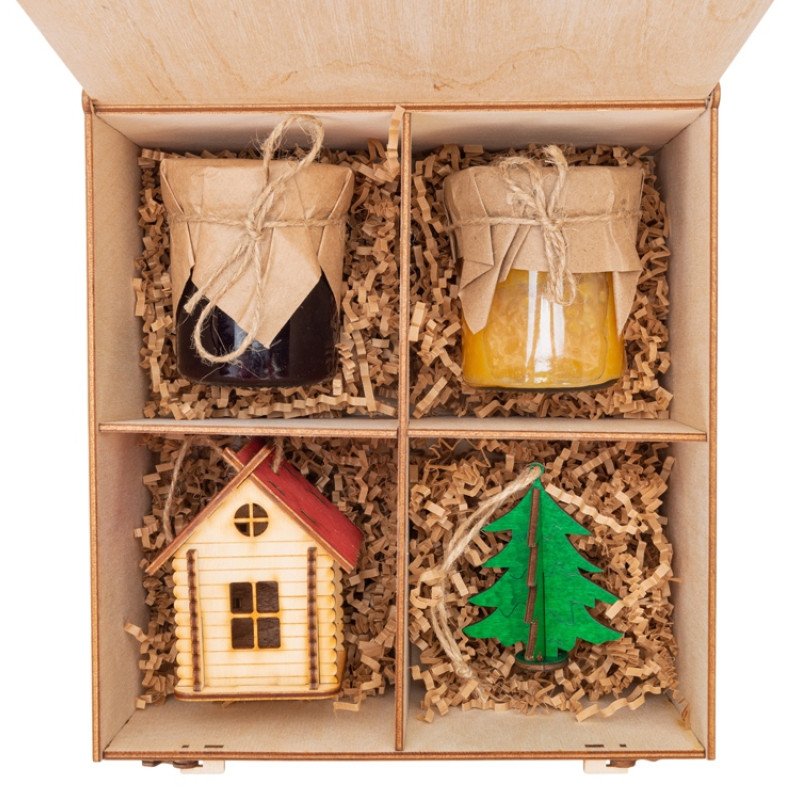 Подарочный набор «Decoration Deluxe» 2.0 с двумя видами варенья, натуральный