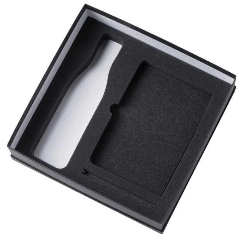 Подарочный набор с блокнотом С3, металлической ручкой и термобутылкой, красный